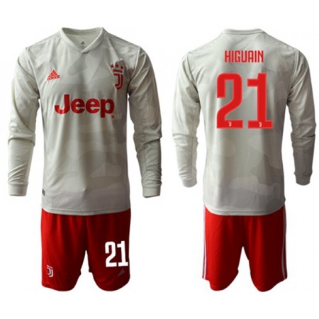 Maillot de Foot Juventus HIGUAIN 21 Enfant Exterieur 2019/2020 ML